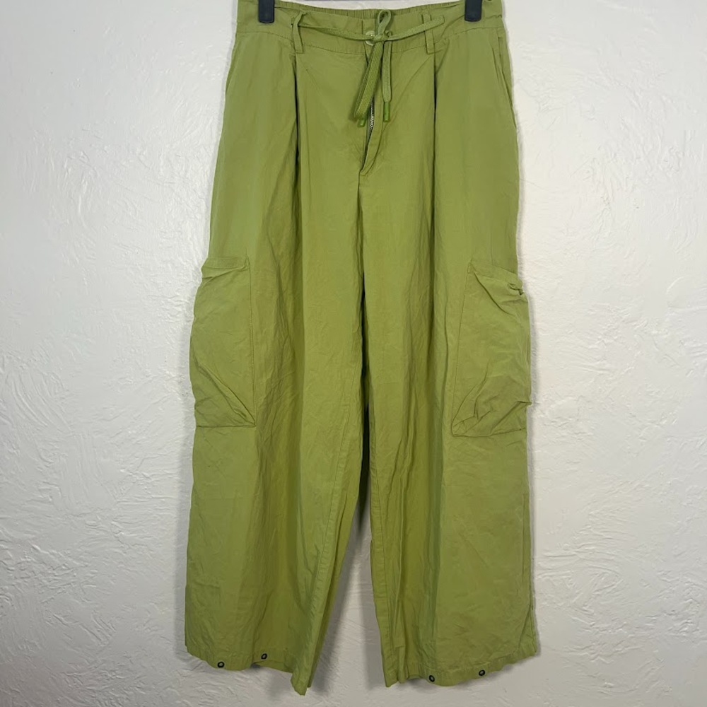 Ken Studio Green Utility Cargo Pants Pockets Streetwear Men Size L Style 1503#
